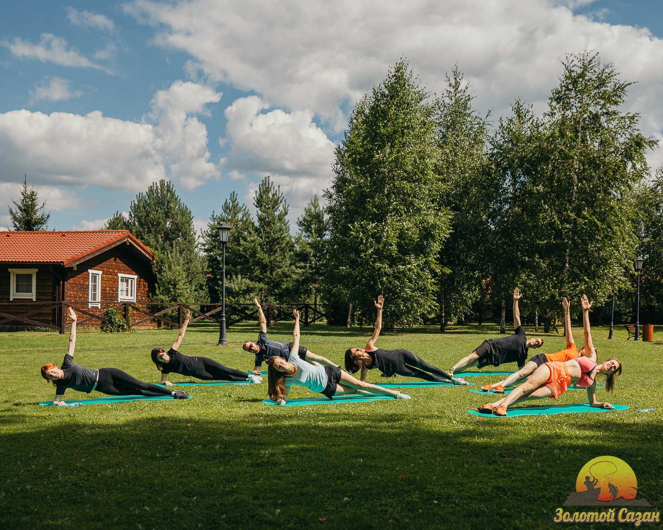 Спортивная площадка и тренировки на свежем воздухе в Fish Point family  resort.. Новости рыбалки - goldsazan.ru